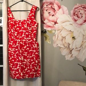 Adorable red and white summer dress